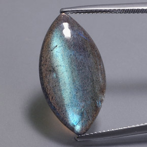 12.31 ct Multicolor Labradorite Gemstone, Labradorite Gem in Marquise Cabochon Shape for Sale.