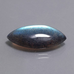 12.31 ct Multicolor Labradorite Stone, Natural Labradorite in Marquise Cabochon Shape for Sale
