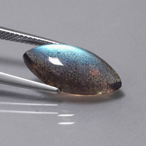 Labradorite Gemstone in 18 x 9 mm (calibrated) Size for Sale, Labradorite Stone in Multicolor Color
