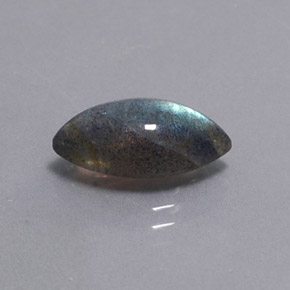 2.98 ct Multicolor Labradorite Stone, Natural Labradorite in Marquise Cabochon Shape for Sale