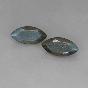 2.6ct Marquise Facet Gray Blue Sheen Labradorite Gem for sale 2.6ct Marquise Facet Gray Blue Sheen Labradorite Gem (ID: 363025)