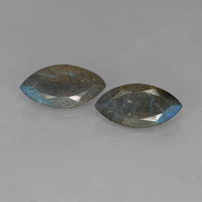5.56 ct Blue Labradorite Gemstone, Labradorite Gem in Marquise Facet Shape for Sale.