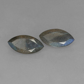 5.56 ct Blue Labradorite Stone, Natural Labradorite in Marquise Facet Shape for Sale