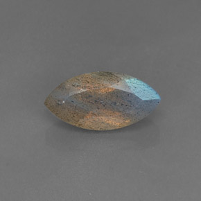 3.55 ct Blue Labradorite Gemstone, Labradorite Gem in Marquise Facet Shape for Sale.