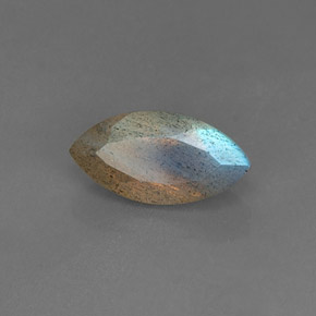 3.55 ct Blue Labradorite Stone, Natural Labradorite in Marquise Facet Shape for Sale