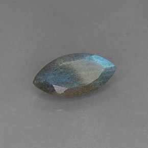 3.27 ct Blue Labradorite Stone, Natural Labradorite in Marquise Facet Shape for Sale