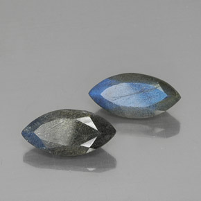 6.04 ct Multicolor Labradorite Stone, Natural Labradorite in Marquise Facet Shape for Sale