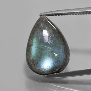 10.49 ct Multicolor Labradorite Gemstone, Labradorite Gem in Pear Cabochon Shape for Sale.