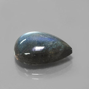 10.49 ct Multicolor Labradorite Stone, Natural Labradorite in Pear Cabochon Shape for Sale