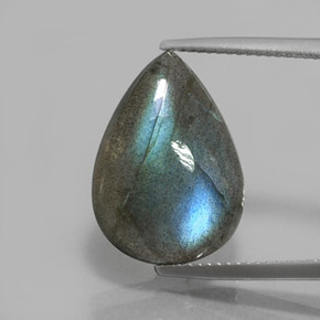 8.40 ct Multicolor Labradorite Gemstone, Labradorite Gem in Pear Cabochon Shape for Sale.