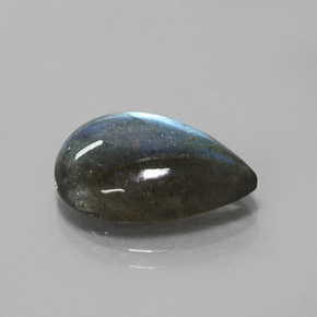 8.40 ct Multicolor Labradorite Stone, Natural Labradorite in Pear Cabochon Shape for Sale
