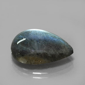12.79 ct Multicolor Labradorite Stone, Natural Labradorite in Pear Cabochon Shape for Sale
