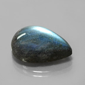 14.88 ct Multicolor Labradorite Stone, Natural Labradorite in Pear Cabochon Shape for Sale