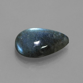 12.61 ct Multicolor Labradorite Stone, Natural Labradorite in Pear Cabochon Shape for Sale