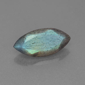 2.82 ct Blue Labradorite Stone, Natural Labradorite in Marquise Facet Shape for Sale