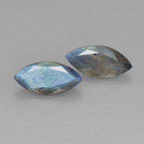 4.57 ct Blue Labradorite Gemstone, Labradorite Gem in Marquise Facet Shape for Sale.