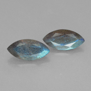 5.80 ct Blue Labradorite Gemstone, Labradorite Gem in Marquise Facet Shape for Sale.