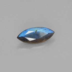 1.92 ct Blue Labradorite Stone, Natural Labradorite in Marquise Facet Shape for Sale