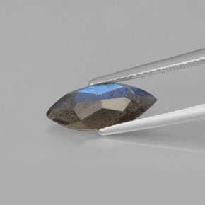 Labradorite Gemstone in 13.8 x 5.7 mm Size for Sale, Labradorite Stone in Gray Blue Sheen Color