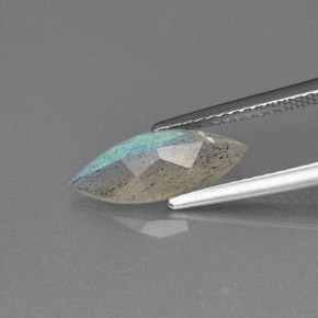Labradorite Gemstone in 13.2 x 5.4 mm Size for Sale, Labradorite Stone in Gray Blue Sheen Color