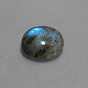 4.06 ct Multicolor Labradorite Stone, Natural Labradorite in Oval Cabochon Shape for Sale
