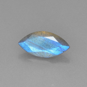 2.15 ct Blue Labradorite Stone, Natural Labradorite in Marquise Facet Shape for Sale