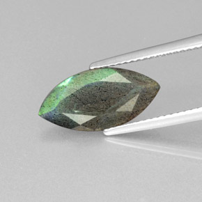 2.95 ct Blue Labradorite Gemstone, Labradorite Gem in Marquise Facet Shape for Sale.