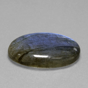 16.81 ct Blue Labradorite Stone, Natural Labradorite in Oval Cabochon Shape for Sale