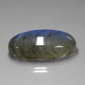 32.48 ct Blue Labradorite Stone, Natural Labradorite in Oval Cabochon Shape for Sale