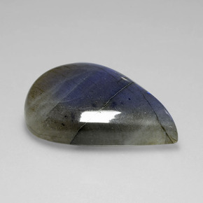 37.86 ct Blue Labradorite Stone, Natural Labradorite in Pear Cabochon Shape for Sale