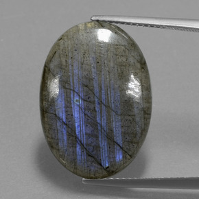 15.48 ct Blue Labradorite Gemstone, Labradorite Gem in Oval Cabochon Shape for Sale.