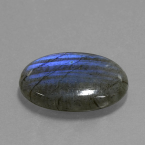 15.48 ct Blue Labradorite Stone, Natural Labradorite in Oval Cabochon Shape for Sale