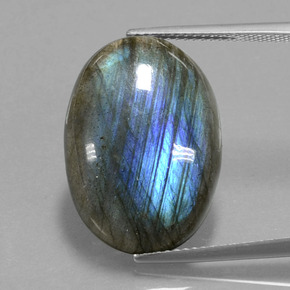 14.95 ct Blue Labradorite Gemstone, Labradorite Gem in Oval Cabochon Shape for Sale.