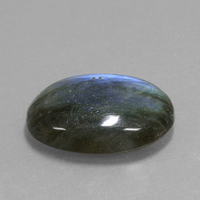 14.95 ct Blue Labradorite Stone, Natural Labradorite in Oval Cabochon Shape for Sale