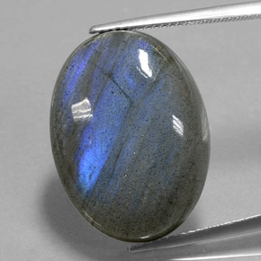 21.99 ct Blue Labradorite Gemstone, Labradorite Gem in Oval Cabochon Shape for Sale.