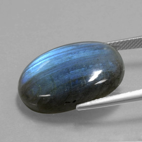 Labradorite Gemstone in 22 x 15.9 mm Size for Sale, Labradorite Stone in Gray Blue Sheen Color
