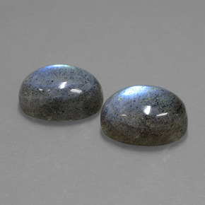 11.04 ct Blue Labradorite Stone, Natural Labradorite in Oval Cabochon Shape for Sale