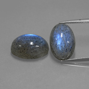 11.17 ct Blue Labradorite Gemstone, Labradorite Gem in Oval Cabochon Shape for Sale.