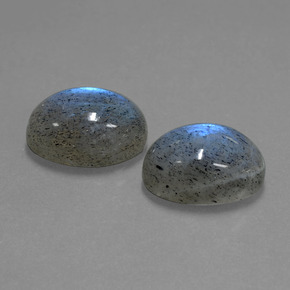 11.17 ct Blue Labradorite Stone, Natural Labradorite in Oval Cabochon Shape for Sale