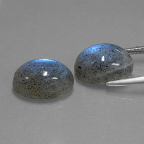 Labradorite Gemstone in 13.3 x 9.1 mm Size for Sale, Labradorite Stone in Gray Blue Sheen Color