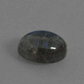 5.60 ct Blue Labradorite Stone, Natural Labradorite in Oval Cabochon Shape for Sale