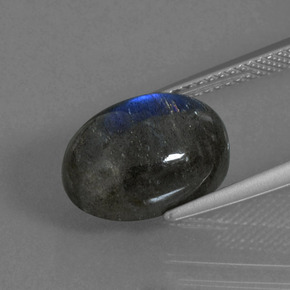 Labradorite Gemstone in 13 x 9.1 mm Size for Sale, Labradorite Stone in Gray Blue Sheen Color