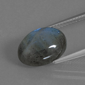 Labradorite Gemstone in 13.1 x 9.3 mm Size for Sale, Labradorite Stone in Gray Blue Sheen Color