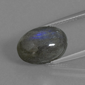 Labradorite Gemstone in 13 x 9 mm Size for Sale, Labradorite Stone in Gray Blue Sheen Color