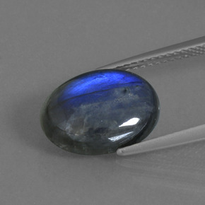 Labradorite Gemstone in 13.2 x 9.1 mm Size for Sale, Labradorite Stone in Gray Blue Sheen Color