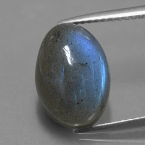 5.82 ct Blue Labradorite Gemstone, Labradorite Gem in Oval Cabochon Shape for Sale.