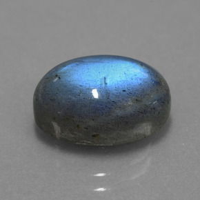 5.82 ct Blue Labradorite Stone, Natural Labradorite in Oval Cabochon Shape for Sale