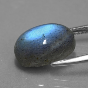 Labradorite Gemstone in 13 x 9.1 mm Size for Sale, Labradorite Stone in Gray Blue Sheen Color