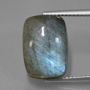 10.01 ct Blue Labradorite Gemstone, Labradorite Gem in Cushion Cabochon Shape for Sale.