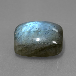10.01 ct Blue Labradorite Stone, Natural Labradorite in Cushion Cabochon Shape for Sale